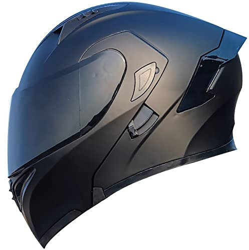 Letetexi Motorcycle Bluetooth Slot Modular Helmets,Full Face Flip Up Dual Visors Modular Helmets,DOT ECE Approved Helmet,Men and Women Motorbike Helmets