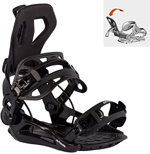 Airtracks Snowboardbindung Master Pro FASTEC™ System - Snowboard Bindung - Schwarz - Größen M L XL (L - schwarz (41-45))