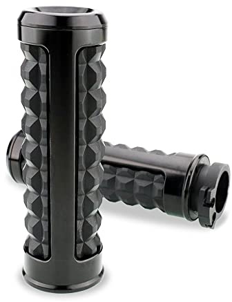 TSUNG Handlebar Grips 1 Inch Motorcycle 25MM Throttle Hand Grip for Cruiser Street Bike Touring Motorbike (Knob)