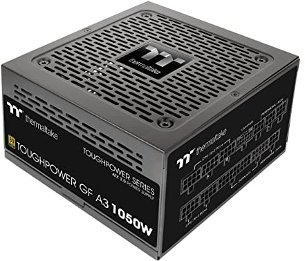 Thermaltake Toughpower GF A3 1050W, True 600W 12V-2x6 Connectors on PSU & NVIDIA RTX 50 Series, ATX 3.1/PCI-E 5.1, 80+ Gold, SLI/Crossfire Ready Power Supply, PS-TPD-1050FNFAGU-L, 10 Year Warranty