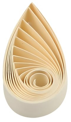 ODETOJOY Quilling pappersremsor 3 mm papper kvilling set 120 st quilling remsor 1/8 tum enfärgat stjärna origami-papper gör-det-själv hantverk (elfenben)