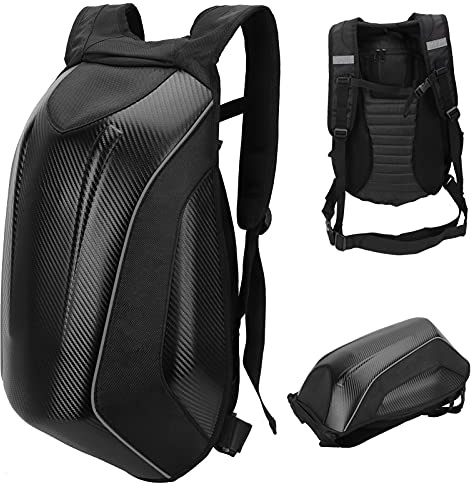 Mrisata Sac à Dos Moto Homme - Étanche Haute Capacité avec Coque Rigide d'Équitation Rha0801 (Label Rouge)