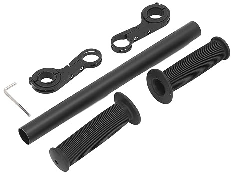 Garosa Bike Kid Handlebar Extender Extension Mountain Bike Front Mount Child Handlebar Grips Attachment Iron Bike Bracket Accessories (Black)