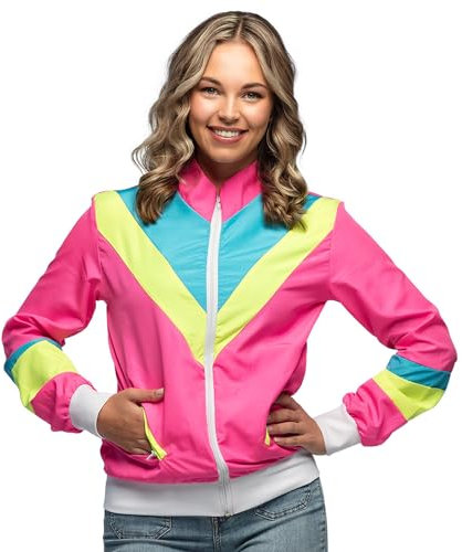 Boland - Traningsjacke für Damen, Faschingskostüm für Mottoparty, Halloween oder Karneval, 90er Jahre Verkleidung