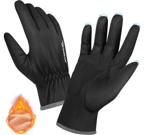 ATERCEL Winterhandschuhe Wasserdicht Herren Damen - Warme Fahrradhandschuhe für kaltes Wetter mit Touchscreen-Funktion für Autofahren, Radfahren und Laufen