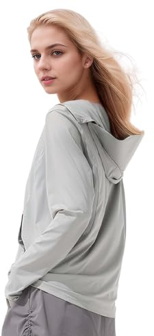 BENEUNDER Women's UPF 50+ Sun Protection Lightweight Hoodie Jacket Long Sleeve Active Sun Shirts for Outdoor Hiking Workout