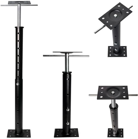 House Jacks for Leveling, Adjustable Jack Post 19 -38 Basement Floor Jack, Screw Floor Jack Post Supports Stabilizer Jacks for House Foundation, Stairs, Porches, Roof Beams