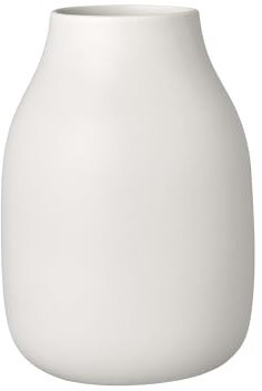 blomus Vase -COLORA- | Keramikvase für Blumen & Dekoration | Blumenvase Farbe Moonbeam matt | Größe L