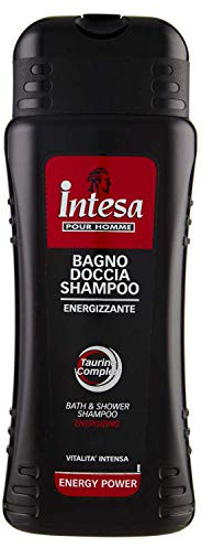 INTESA POUR HOMME | Gel Douche Shampooing Energy Power, Énergisant, avec Taurine Complex, 500 ml