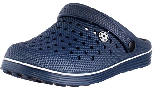 Brandsseller Zuecos de verano para hombre, zapatos de jardín, zapatillas de estar por casa, azul marino, 46 EU