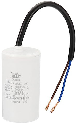 PATIKIL CBB60 14uf Running Capacitor,1Pcs AC 450V 2 Wires 50/60Hz Cylinder 73x40mm for Water Pumps, Washing Machines Motor Start