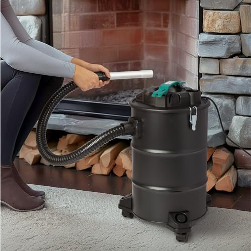 Navaris Aschesauger Pelletofen - Aschesauger für Kamin - Kaminsauger - Kaminstaubsauger - Trockensauger - 1000W Saugleistung - 20L Auffangbehälter - Aschestaubsauger