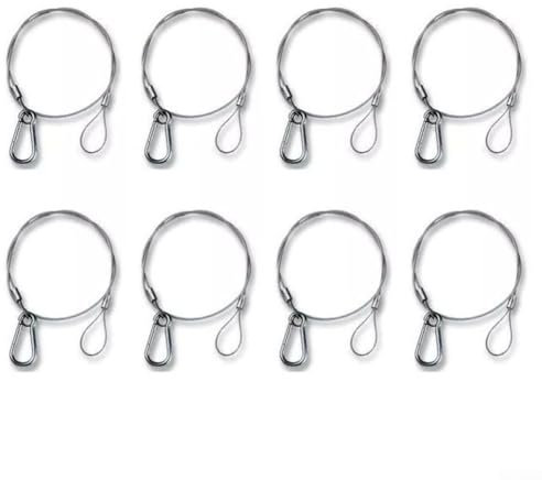 Zeroupshop Stage Lighting Safety Cable, Clamp Hooks Safety, With Buckle And Eyelet Ends For Stage Lighting