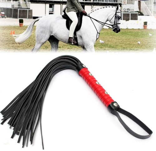XUZOPIM 1 Stück Leather Whip Horse Whisk With Fringe Whip For Horse Jumping Race Horse Daily Training