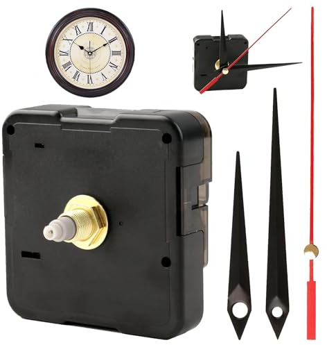 Meccanismo Orologio da Parete, Movimento al Quarzo per Orologio da Parete 16mm, Completo di Lancette per Orologio, Facile da Assemblare per Riparazioni e Creazioni Fai Da Te, Adatto a Tutti gli Stili