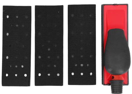 Professional Sanding Block Hand Sander with Adjustable Air Intake 4 Interchangeable Chassis Dust Extraction System Comfortable Grip for Automotive Woodworking Metal Polishing ABS