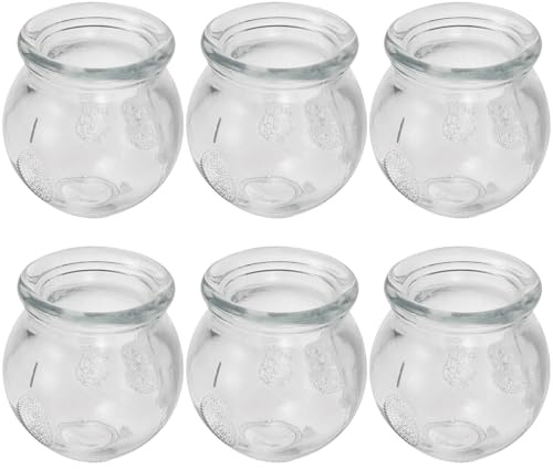 Mipcase Kit de Thérapie par Ventouses en Verre 6 Ventouses Solide pour Massage du Dos et Bien-Être, Usage Domestique et Facile à Utiliser