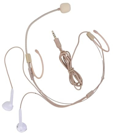 ZDETGU Trådlös Headsetmikrofon, Högkänslig Kondensatormikrofon med Justerbar Svanhals för Podcastinspelningsstudio Livestreaming, Kompatibel med Smartphones, Datorer, Surfplattor,