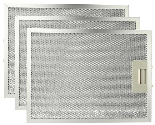 vhbw 3 x filter metallfettfilter kompatibelt med Alno AEF3290A 94264093000, AE 901 E 94264099600 köksfläkt – 32,7 x 24,1 x 1,06 cm, metall