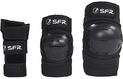 Sfr Skates SFR Youth Ramp Triple Pad Set Farbe Schwarz, Youth Unisex, AC600 S Schwarz (Black)