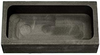 LLF Stampo per lingotti in grafite oro argento crogiolo per fusione colata raffinazione (1 kg)