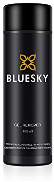 Bluesky Acetone Gel Polish Remover 100ml - Gentle Nail Acetone with Nourishing Oils for Soak Off UV LED Gel Nails - Removes Builder Gel Acrylic Dip Powder & Nail Glue - Travel Size Nail Remover