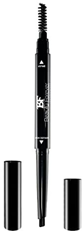 Beauty Forever Eye Brow Definer Pencil , Fill & Sculpt, Dual Ended With Brow Brush, No Sharpening, Soft, Matte, Waterproof, Smudge Proof, For All Eyebrow Shapes, Available In 3 Shades, 01 Black