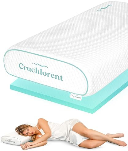 Cruchlorent Höhenverstellbares Orthopädisches Kissen aus Memory Foam - Ergonomisches Nackenstützkissen für Seiten- und Rückenschläfer - Nackenkissen für Nacken - und Schulterschmerzen