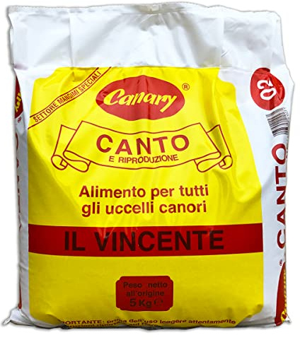 Canary Canto e Riproduzione 1 Pack da 5kg Alimento Completo per Tutti Gli Uccelli - Mangime in Pellet, favorisce Canto e Riproduzione, Confezione da 5kg