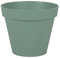 EDA - Blumentopf Toskana, rund, Ø 25 cm – Volumen 6 l – Ø 25 x H 21 cm – Lorbeergrün