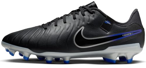 Nike Homme Legend 10 Academy FG/MG Chaussure de Football, Noir chromé Hyper Royal, 45.5 EU