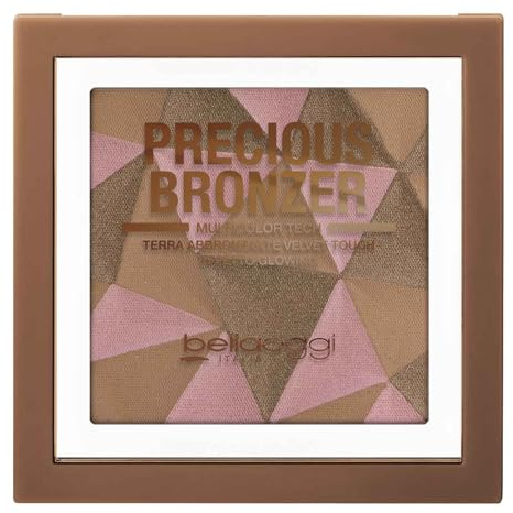 bellaoggi PRECIOUS BRONZER MULTICOLOR TECH-Terra abbronzante effetto naturale e luminoso-WARM SUN, 9 g