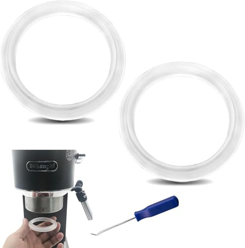 SANTUO 2 stycken reservdelar tätningsring för DeLonghi EC680 EC685 EC820 EC850 EC860 – silikontätning för DeLonghi kaffemaskin, med verktyg för oljetätning, tätning ersättning för DeLonghi