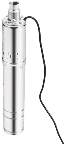 Tauchpumpe 3.5 Zoll Tiefbrunnenpumpe 220V 500W Gartenpumpe 100m Fördermenge 2850r/min für Brunnen Rohrpumpe 15m Kabel geringer Geräuschpegel