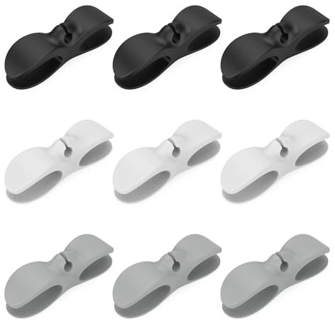 Organizzatore Di Cavi Da 9 Parti, Fascio Di Cavi, Morsetto Per Cavi Comandante, Clip Del Gestore Del Cavo, Organizzatore Di Cavi Adesivi (3 Colori).