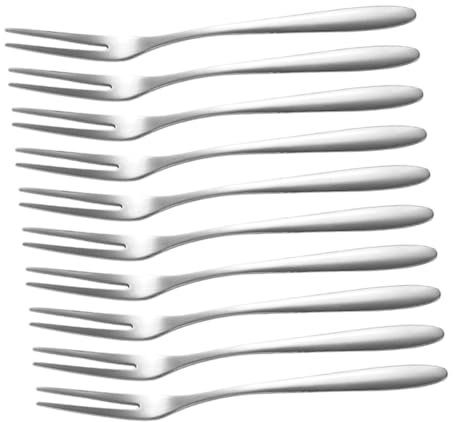 ELAYARD 12pezzi Forchettine Inossidabile Per e Dessert Forchette Per Antipasti e Snack Utensili Multifunzionali Per e