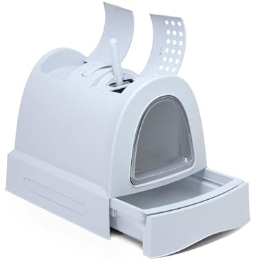 iMac - Vassoio igienico per lettiera per Gatti, 40 x 42,5 x 56 cm, Colore Blu