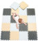 meiqicool Puzzlespielmatte Foam Matte.Spielmatte Schaumstoff Verriegelung Puzzle Kinderteppich. Jede Matte hat eine Größe von 30x30cm und ist 1 cm dick Weiß Beige Grau 011012