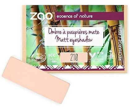 Zao Rectangle Eye Shadow Ombretto rettangolare opaco Peachy Pink N. 210 Ricarica