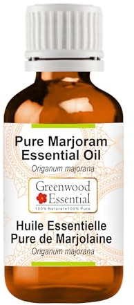 Greenwood Essential Pur Marjolaine Huile Essentielle (Origanum majorana) 100% Naturelle de qualité Thérapeutique distillée à la vapeur 10ml (0,33 oz)