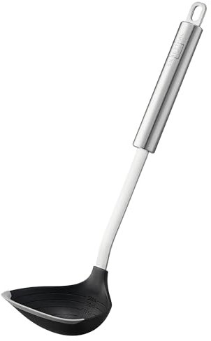 SILBERTHAL Suppenkelle Silikon - Spülmaschinenfeste Schöpfkelle mit Edelstahlgriff zum Servieren - Hitzebeständig