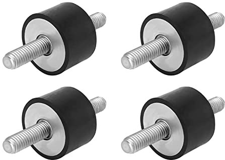 4 Pezzi Supporti in Gomma M8x23 Anti Vibration Silentblock, Isolatore Fairedear Supporti per Isolamento Vibrazioni Ammortizzatore Supporto in Gomma Bobine per Auto Barca 30 * 20, Black