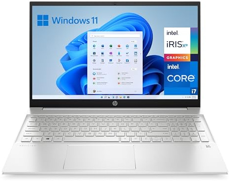 HP Pavilon 15-eg3013ns - Ordenador portátil de 15.6 Full HD Intel Core i7-1355U, 16GB RAM, 512GB SSD, Intel Iris Xe Graphics, Windows 11 Home Silver - Teclado QWERTY Español