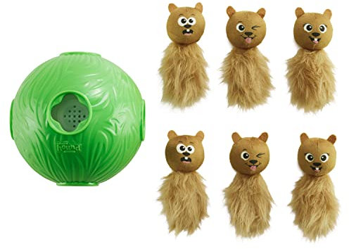Outward Hound Nina Ottosson Dog Snuffle N' Treat Ball Interaktive Leckerbissen Ball Hund Puzzle Hund Bereicherung Hundespielzeug, Level 2 Intermediate, grün, groß