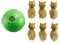 Outward Hound Nina Ottosson Dog Snuffle N' Treat Ball Interaktive Leckerbissen Ball Hund Puzzle Hund Bereicherung Hundespielzeug, Level 2 Intermediate, grün, groß