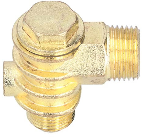 Tissting Clapet Anti-retour de Compresseur D'air Alliage de Zinc 3 Voies G1/2 G3/4 M10 - Connecteur Fileté pour Système Hydraulique et Pneumatique Installation Facile sans Outil