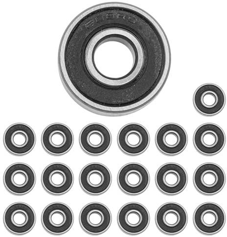 FONGKNOX 20Pcs 608-RS Skateboard Bearings Metal Wheel Bearings Small Replacement Parts for Skateboards Longboard Wheels Skates Scooter