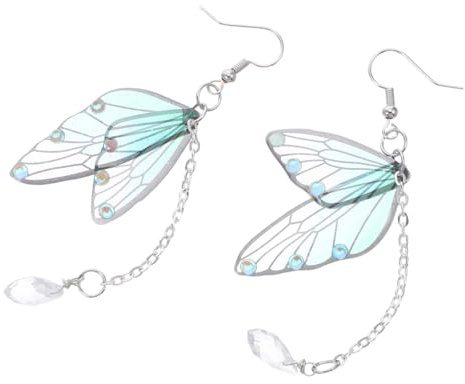 AUTSUPPL Boucles D'Oreilles Pendantes En Strass Pour Femmes Bijoux Légers À Crochet Accessoire De Déguisement Pour Cosplay Fêtes Et Création Diy 3.54 X 0.79 in