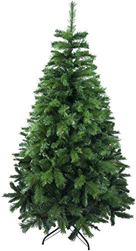 Solagua Árbol de Navidad Artificial Extra Relleno Abeto de Doble Hojas Combinadas 150-240cm Arboles C/Soporte Metálico (Verde, 240cm 1180Tips)