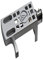 Audio-Technica AT-HS10SV Universal-Headshell für 4-polige Plattenspieler-Patronen, 1,27 cm, silberfarben